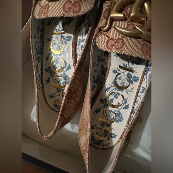 New Gucci GG monogram canvas marmont double G mid-heel pump - Picture 15 of 16